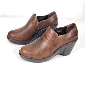 Born Women's Leather Brown Heels Size 9M
